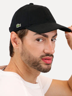 Kit Lacoste | Masculino Camiseta Pima Cotton Preta e Boné Casual Side Preto