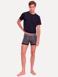 Cuecas Calvin Klein Trunk Seamless Viscose Logo Mescla Chumbo e Cinza Claro Pack 2UN