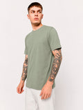 Camiseta Individual Masculina Slim Pima Soft Touch Logo Verde Claro
