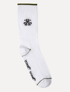 Meia John John Logo Branca