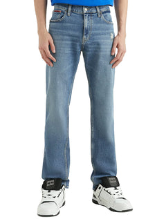 Calça Tommy Jeans Masculina Slim Tapered Steve Destroyed Matte Medium