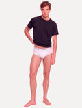 Cuecas Calvin Klein Underwear Brief Cotton Rib Branca Pack 3UN