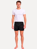 Cueca Calvin Klein Samba Canção Modern Print Diamond Logo Preta