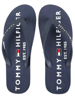 Chinelo Tommy Hilfiger Masculino Rubber Strip Simon 34R Vermelho/ Marinho