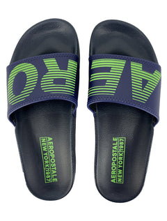 Chinelo Aeropostale Masculino Slide Aero 1987 Azul Marinho