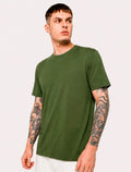 Camiseta Individual Masculina Comfort Pima Soft Touch Logo Verde Musgo