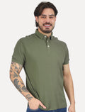 Polo Aramis Masculina Cotton Piquet Basic Verde Militar