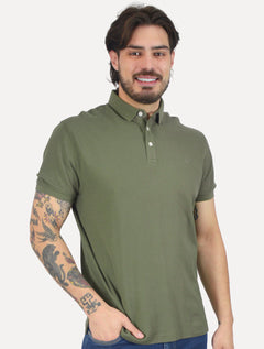 Polo Aramis Masculina Cotton Piquet Basic Verde Militar