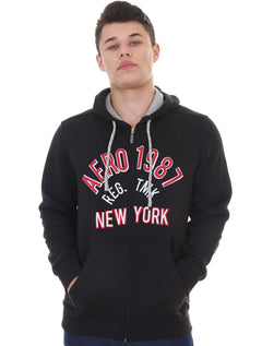 Moletom Aeropostale Masculino Hoodie 1987 Reg TMK New York Preto