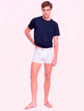 Cueca Reserva Masculina Boxer Red Woodpecker Cotton Branca