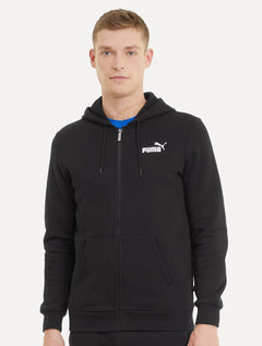 Moletom Puma Masculino Hoodie Essentials Small Logo Full-Zip Preto