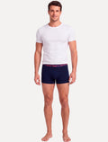 Cueca Calvin Klein Low Rise Trunk Mag Branca e Marinho Pack C11.04 AZ09 2UN