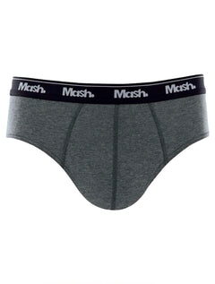 Cueca Mash Slip Cotton Basic Grafite Mescla
