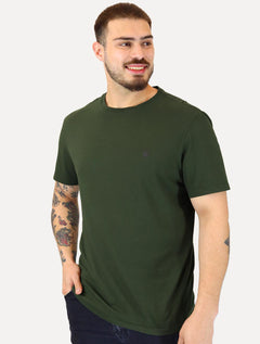 Camiseta Von der Volke Masculina Origineel Lion Stripe Verde Escuro