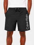 Bermuda Calvin Klein Swimwear Masculina D'Água Silk Logo Micro Preta