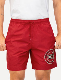 Short Tommy Hilfiger Long Drawstring Embroidered Circle Vermelho