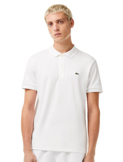 Polo Lacoste Masculina Malha Regular Fit Light Pima Cotton Branca