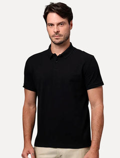 Polo Calvin Klein Masculina Piquet Regular Básica Mono Sem Friso Preta