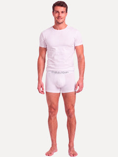 Cuecas Calvin Klein Underwear Trunk Seamless Outline Logo Brancas Pack 3UN