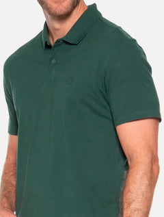 Polo John John Masculina Light Transfer Verde Escuro