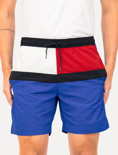 Short Tommy Hilfiger Long Drawstring Colourblock Sash Azul Royal