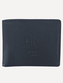 Carteira Calvin Klein Jeans Couro CKJ New York Azul Marinho