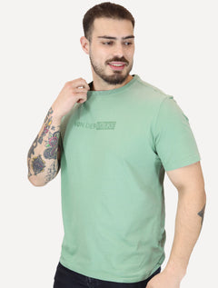 Camiseta Von der Volke Masculina Origineel Lettering Verde Claro