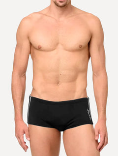 Sunga Calvin Klein Swimwear Gorgurão Stripes Logo Preta