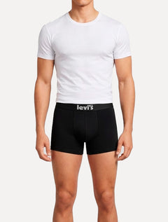 Cuecas Levis Boxer Brief Poster Azul Marinho Preta Pack 2UN