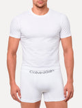 Cueca Calvin Klein Low Rise Trunk Sem Costura Branca Pack 3UN