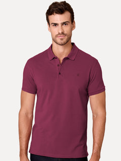 Polo Dudalina Piquet Essentials Cotton Basica Modal Rosa Carmim