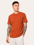 Camiseta Individual Masculina Comfort Pima Soft Touch Logo Laranja