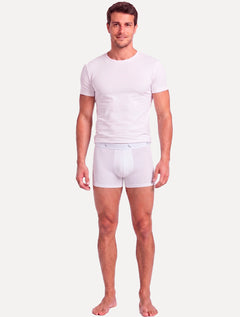 Cueca Reserva Masculina Boxer Grey Woodpecker Cotton Branca