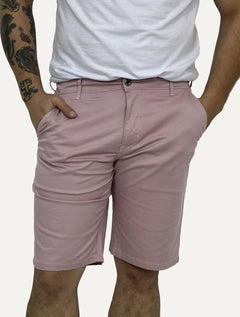 Bermuda King & Joe Sarja Masculina Slim Plaid Rosa