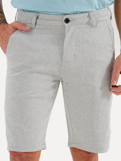 Bermuda King & Joe Sarja Masculina Slim Texture Cinza Mescla