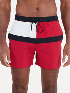Short Tommy Hilfiger Long Drawstring Colourblock Sash Vermelho