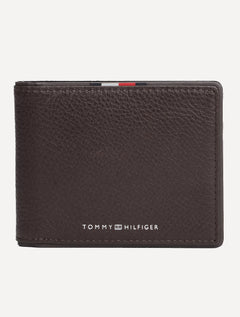 Carteira Tommy Hilfiger Couro Corporate Mini CC Marrom