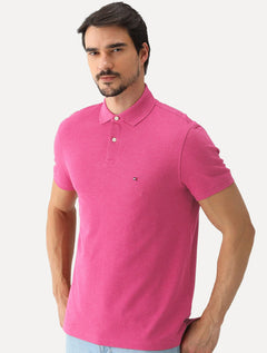 Polo Tommy Hilfiger Masculina Regular Piquet 1985 Pink