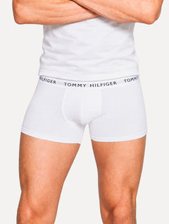 Cueca Tommy Hilfiger Cotton Boxer Trunk Branca Pack 5UN