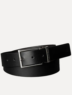 Cinto Calvin Klein Jeans Masculino Double Face CK Logo Preto