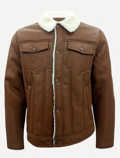 Jaqueta Pacific Blue Masculina Sherpa PU Marrom