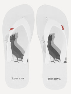 Chinelo Reserva Masculino Pica-Pau Blur Branco