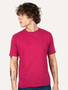 Camiseta Aleatory Masculina Navy Icon Rosa Cerise