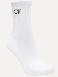 Meia Calvin Klein Esportiva Cano Médio CK Branca 1UN