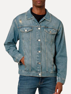 Jaqueta Calvin Klein Jeans Trucker Stoned Azul Escuro