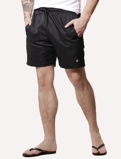 Short Disky Masculino Beachwear Liso Preta