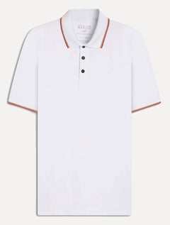 Polo Ellus Masculina Piquet Classic Easa Friso Dark Branca