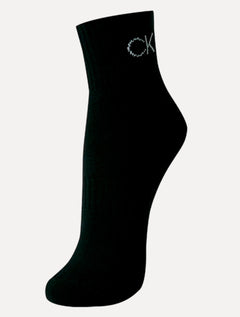 Meia Calvin Klein Esportiva Cano Médio CK Preta 1UN