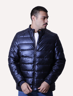 Jaqueta Victory Eagle Masculina Metalizada Puffer Azul