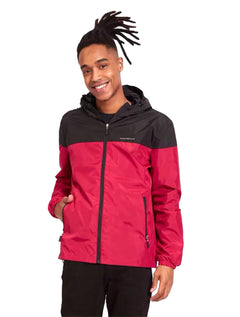 Jaqueta Aeropostale Masculina Corta-Vento Lettering Duo Vermelha/Preta